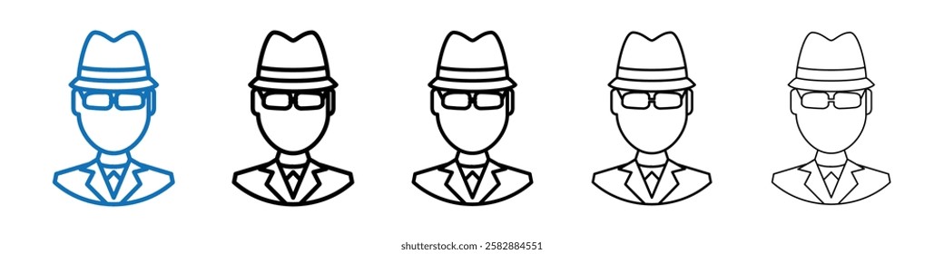 Spy icon Outline vector logo for web ui