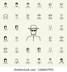 spy icon. Proffecions icons universal set for web and mobile