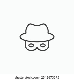 Spy icon set in black color