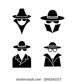 Spy icon set design illustration isolated