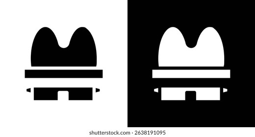Spy icon in solid flat trendy design style.