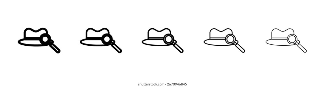 Spy-Symbol, Vektorsammlung. EPS 10