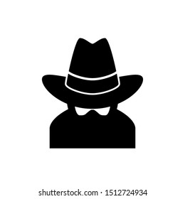 spy icon vector. spy vector graphic illustration