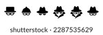 Spy icon vector or incognito icon, logo illustration 10 eps.