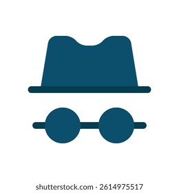 Spy Icon Vector for Security and Data Breach Awareness. Private eye illustration, surveillance concept, online monitoring. Flat Icon