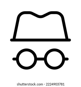 Ilustración de diseño de símbolo de vector de icono espía