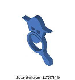Spy isometric left top view 3D icon