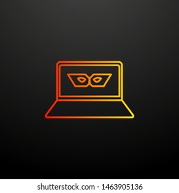 Spy in laptop nolan icon. Elements of virus antivirus set. Simple icon for websites, web design, mobile app, info graphics