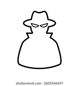 Spy line icon, Hacker icon. flat vector illustration design.