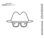 Spy Line Icon Vector Design.