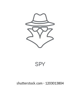 Spy linear icon. Spy concept stroke symbol design. Thin graphic elements vector illustration, outline pattern on a white background, eps 10.