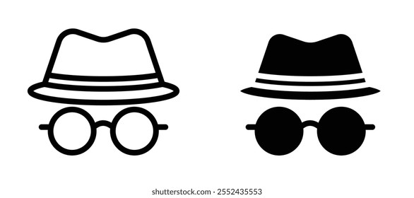 Conjunto de Vector de icono de revestimiento espía.