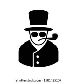 Spy man icon in trendy flat style isolated on white background. Symbol for your web site design, logo, app, UI. Vector illustration, EPS