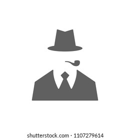 Spy man icon vector in trendy flat style isolated on white background