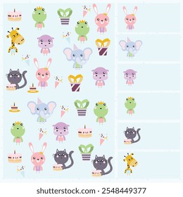 I spy. Maze. Kids mini game for development with cute animals.