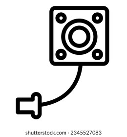 Spy mini camera, cctv, surveillance, control line icon, CCTV concept, observation vector sign on white background, outline style icon mobile concept web design. Vector graphics.