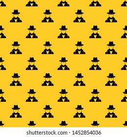 Spy pattern seamless vector repeat geometric yellow for any design
