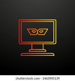 Spy in pc nolan icon. Elements of virus antivirus set. Simple icon for websites, web design, mobile app, info graphics