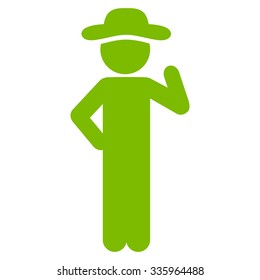 Spy Proposal vector icon. Style is flat symbol, eco green color, rounded angles, white background.