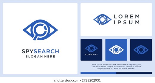 Espiar el ojo del diseño del logotipo de búsqueda y la ampliación.