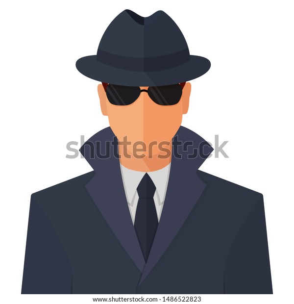 Spy Secret Agent Man Character Sunny Stock Vector Royalty Free Shutterstock