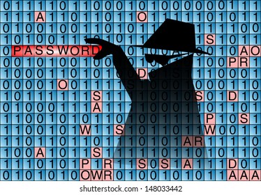 spy steals password