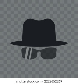 Spy sunglasses. Agent. Incognito icon