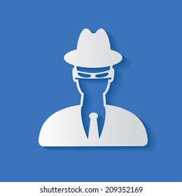 Spy symbol,clean vector