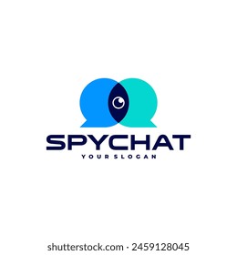 SPY TALK CHAT CAMERA EYES LOGO VECTOR ICON ILLUSTRATION