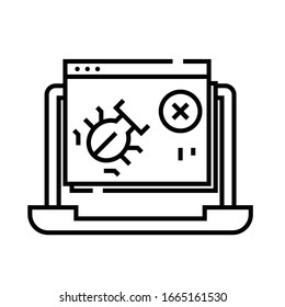 Symbol für die technische Spionagezeile, Concept-Zeichen, Umriss-Vektorillustration, Linearsymbol.