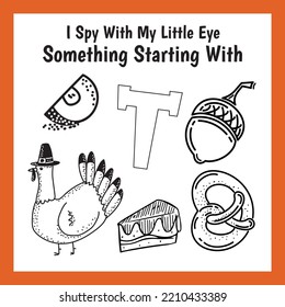 I Spy Thanksgiving Activity worsheet