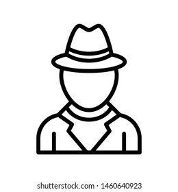 spy thin line vector icon