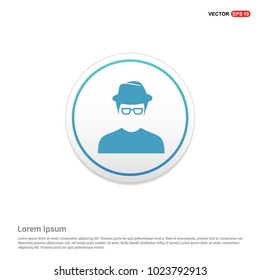 Spy User icon Hexa White Background icon template