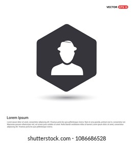 Spy User icon Hexa White Background icon template