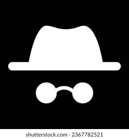spy vector glyph flat icon
