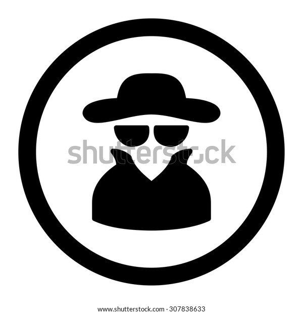 Spy Vector Icon This Rounded Flat Stock Vector (Royalty Free) 307838633