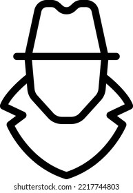 spy Vector illustration on a transparent background.Premium quality symmbols.Stroke vector icons for concept and graphic design.