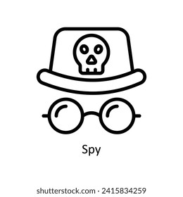 SPY vector  outline icon style illustration. EPS 10 File