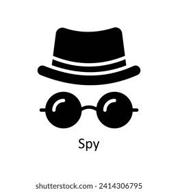 SPY Vector  Solid icon Style illustration. EPS 10 File