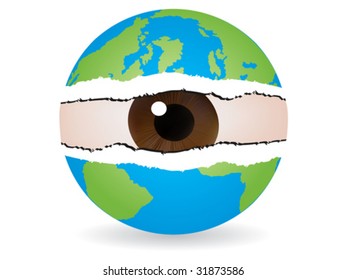 espiar la ilustración del vector mundial