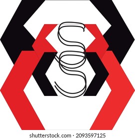 Rot-Schwarz-Logo-Illustration 