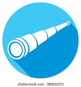 spyglass flat icon (telescope sign)