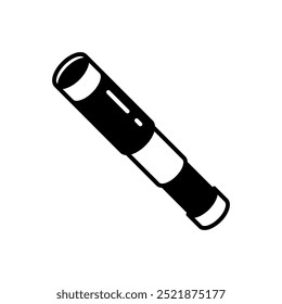 Spyglass Glyph Icon, Vector illustration