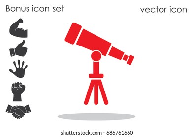 Spyglass icon vector