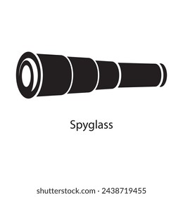Spyglass-Symbol. Vektor-flache trendige Stil-Illustration auf weißem Hintergrund..eps
