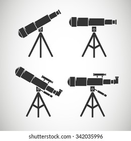 Spyglass icon.Telescope icon.vector illustration