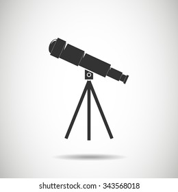 Spyglass icon.Telescope icon.vector illustration
