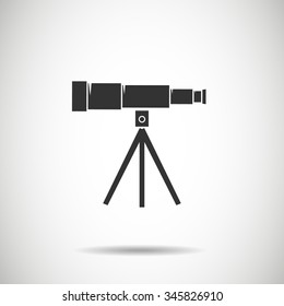 Spyglass icon.Telescope icon.vector illustration