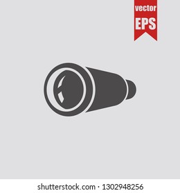 Spyglass Icon.Vector Illustration.