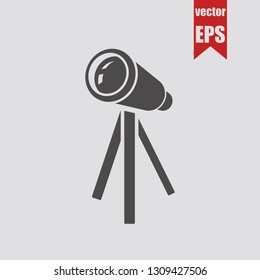 Spyglass icon.Vector illustration.